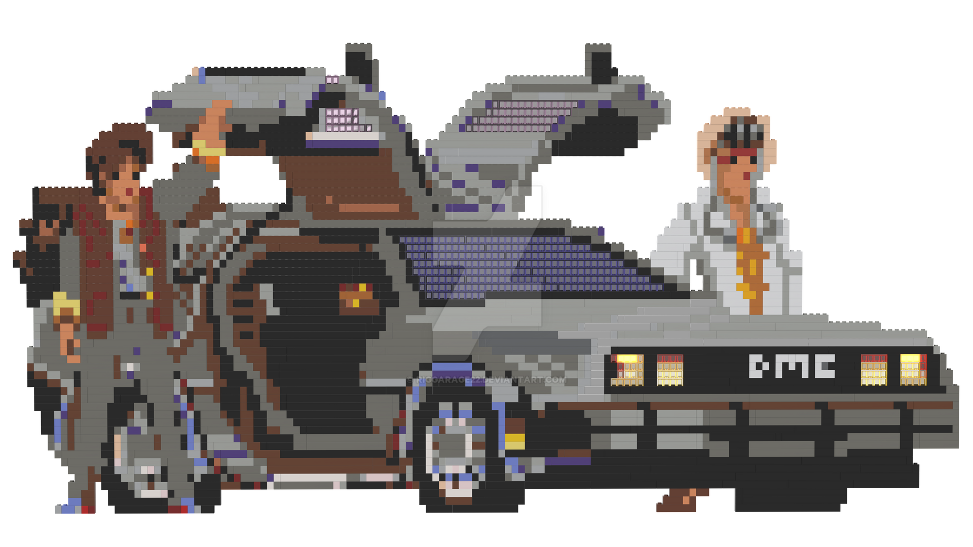 El Delorean, El Doc y Marti McFly